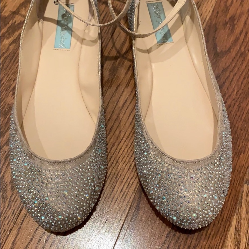 Betsy Johnson Sparkle Flats size 7.5 worn once